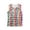 Multicolour, variant on Girls' Solid Color Grid Sequin Sleeveless Tank Top for Dance & Performances Size:7-10 Years