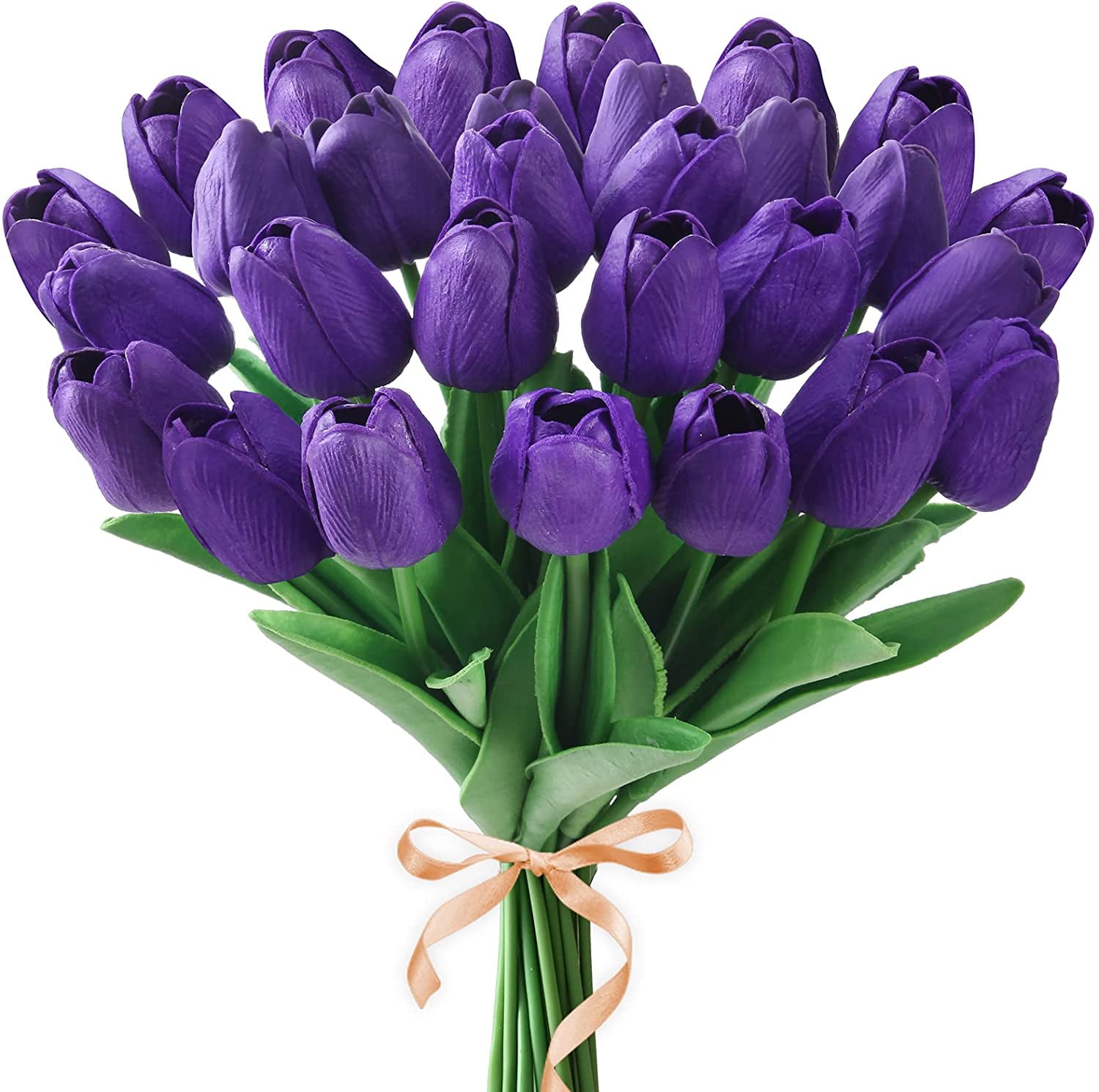 10PCS Tulips Artificial Flowers Real Touch Fake Tulips Fake Flowers for Decoration 13.5" Faux Tulips Faux Flowers Bulk Artificial Tulips Flowers for Vase Centerpieces Home Wedding Bouquet