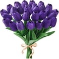 thumbnail image 2 of 10PCS Tulips Artificial Flowers Real Touch Fake Tulips Fake Flowers for Decoration 13.5" Faux Tulips Faux Flowers Bulk Artificial Tulips Flowers for Vase Centerpieces Home Wedding Bouquet, 2 of 7