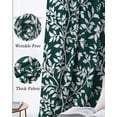 thumbnail image 6 of Dark Green Spring Floral Black Out Curtains 72 Inch Long, Light Blocking Drapes with Black Liner, Farmhouse Flowers Elegant Pastoral Thermal Blackout Curtains for Bedroom Living Room 52"x72" 2 Panels, 6 of 8