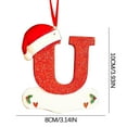 thumbnail image 2 of Pendentif Lettre Petit Chapeau Rouge de Noël Bricolage Nom Inscriptible Pendentif Lettre 26 5 Pcs, 2 of 4