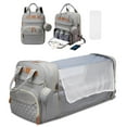 thumbnail image 1 of Mochila para pañales JSTPRO grande con cambiador gris, 1 of 7