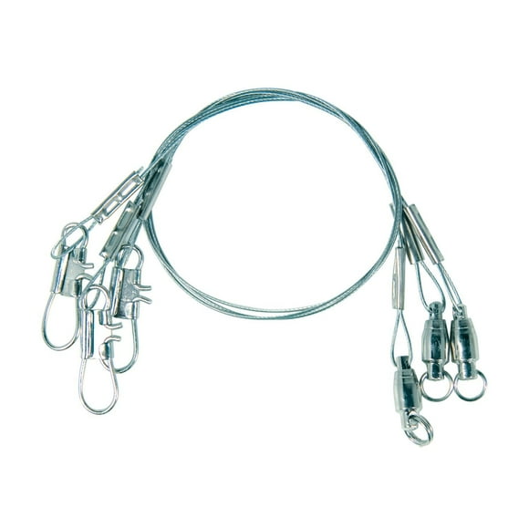 Eagle Claw QLSBBB30-9 9" Ball bearing steel leaders, 30Lb test, 3Pk, 9" Ball bearing steel leaders
