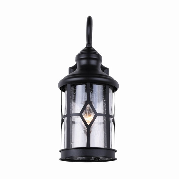 IOL209BK Canarm Inc Atlanta - 1 Light Outdoor Wall Lantern-16 Inches Tall and 6.5 Inches Wide