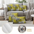 thumbnail image 6 of Yellow Grey Outdoor Waterproof Pillow Covers, Modern Oil Painted Abstract Art Aesthetics Decorative Square Throw Pillowcase Sofa Cushion Sham for Patio/Couch/Chair, 24"x24" 2 Pack, 6 of 8