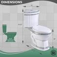 thumbnail image 3 of Renovators Supply Two-Piece Corner Toilet with White Elongated Bowl and Slow Close Seat - India Reserve with Green Gold Accent, 3 of 16