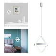 thumbnail image 4 of Lámpara colgante nórdica con luz colgante, lámpara de decoración de metal, colgante creativo para dormitorio, sala de interior, cocina, pub, Cuadrado, 4 of 8