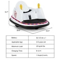 thumbnail image 2 of Gymax Auto Tamponneuse 6 V pour Enfants, Jouet à Rotation à 360 Degrés avec Télécommande, Blanc, 2 of 10
