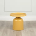 thumbnail image 1 of Klay Minimalist Metal Pedestal Side Table, 20-inch Diameter, 1 of 2