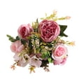 thumbnail image 2 of Artificial Flowers Artificial Peony Flower Silk Rose Bride Bouquet Wedding Home Valentine's Day Decor Accessories Gift Fake Plant Hydrangea (Pink), 2 of 4