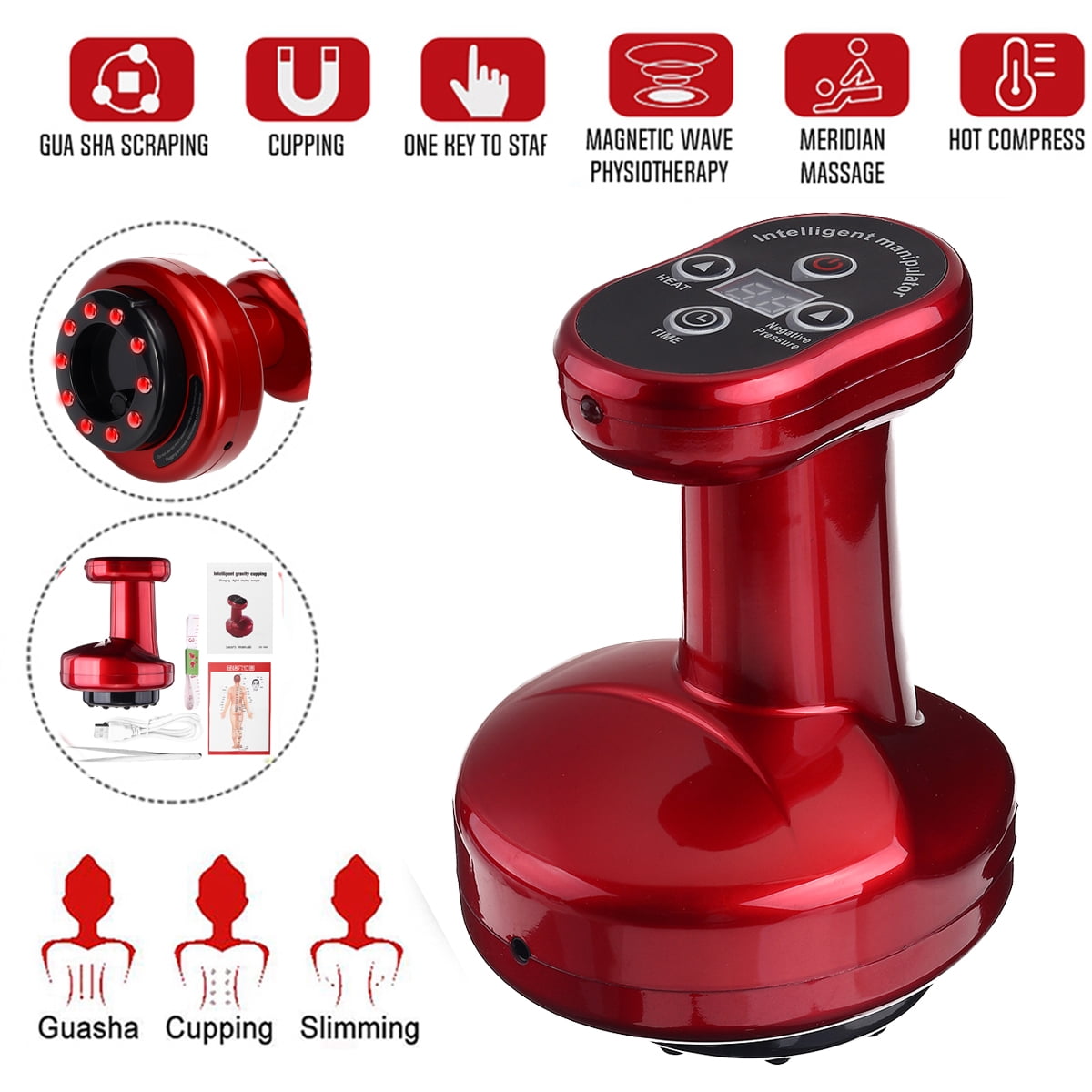 Bestgoods Electric Gua Sha Scrapping Massager Cupping Therapy Tool