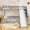 Grey, variant on Jopath Twin Over Full Bunk Bed with Slide and Storage Staircase, Pine Solid Wooden Bunk Bed with Safety Guardrails for Boys Girls White