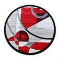 thumbnail image 2 of Flash Furniture Elias Round Contemporary Black, Grey, Red Area Rug, 5' x 5', 2 of 5