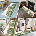 thumbnail image 5 of Runner Rug 2'x6', St Patrick's Day Washable Non-Slip Hallway Runner Rugs, Green Shamrock Gnomes Love Star Rainbow Spring Bedside Rugs Floor Mats Carpet Runners for Kitchen Bathroom Laundry Room, 5 of 8