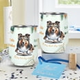thumbnail image 4 of Collie Mother Book Lover Living That Dog Mom Life Happy Mother's Day 12oz Stainless Steel Wine Tumbler Insulated Cup with Lid Collie Dog Lover Gifts Idea - 03004, 4 of 5