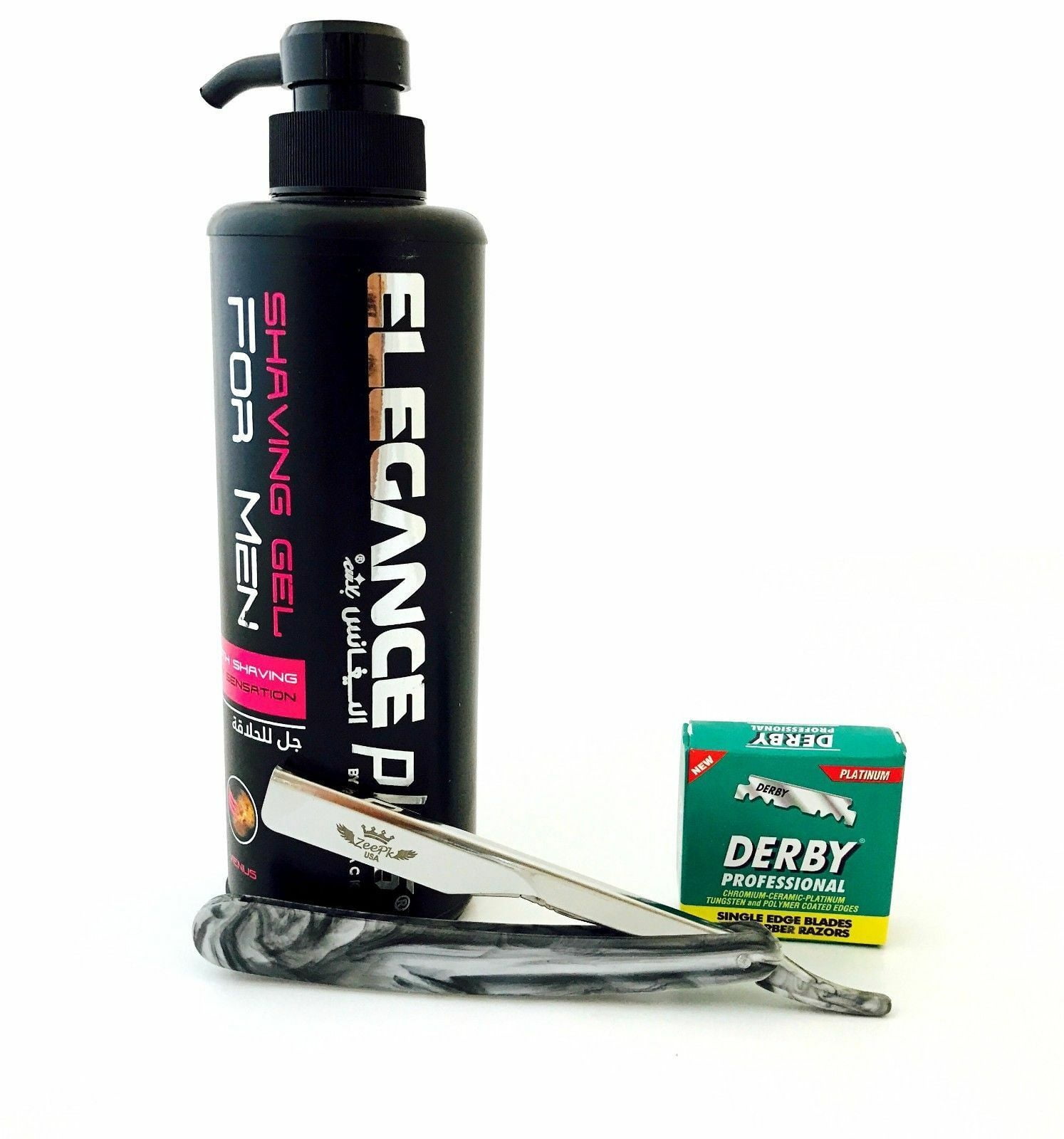 VENUS CLEAR SHAVE GEL ZEEPK BLUE RAZOR HOLDER MEN SHAVING KIT 100 DERBY