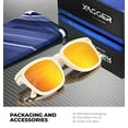 thumbnail image 3 of Square Polarized Mirrored Sunglasses for Women Colorful 80's Anti-Glare TR90 Frame UV Protection Sun Glasses, 3 of 7