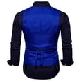 thumbnail image 5 of Xysaqa Men's Double Breasted Suit Vests, Slim Fit Formal Dress Waistcoat Pocket Casual Business Suit Vest Tuxedo M-XXL, 5 of 5