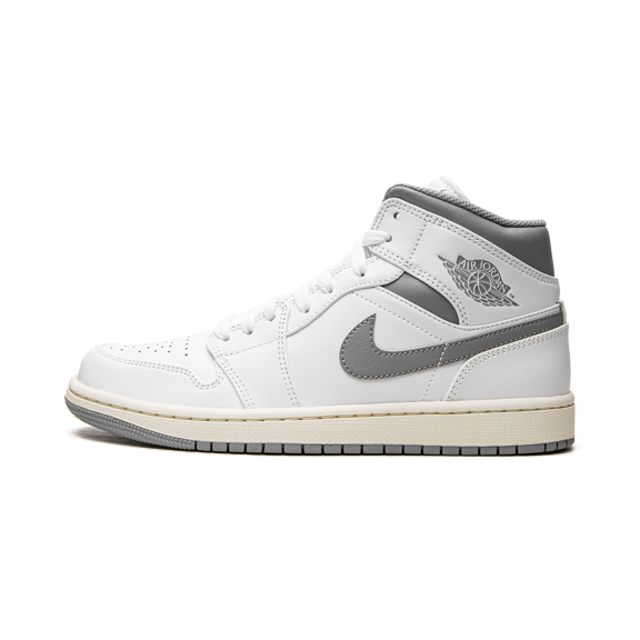 JORDAN MENS Air Jordan 1 Mid "White / Stealth Grey" 554724 135 554724 135 from Stadium Goods