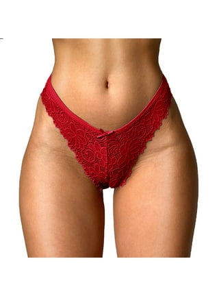 Women's Sexy String Thongs Stretch Hipster Cheeky Lace Panties Bikini  Briefs G-String Underpants Underwear Lingerie