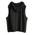 thumbnail image 5 of Krdevn Sleeveless Hoodie - Women's Oversized Solid Pullover, Drawstring Pocket for Fall Layering & Street Style, Size for L, 5 of 5