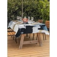 thumbnail image 4 of 54x80 Inch Outdoor Tablecloth with Umbrella Hole Zipper Rectangle Abstract Black Gold Rectangular Tablecloths Outside Waterproof Modern Oil Painting Art Patio Table Cloth Cover for Picnic Party, 4 of 8