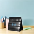 thumbnail image 4 of FUEENIRVA Organizador De Tarjetas De Escritorio Negro Con Bolsillos Dobles Para Y Pegatinas, 4 of 6