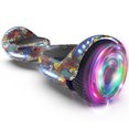 thumbnail image 1 of HOVERSTAR Bluetooth Hoverboard, LBW12A Color cromado o monopatín eléctrico de piel impresa con ruedas intermitentes LED, 1 of 5
