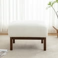 thumbnail image 4 of Modern Upholstered Ottoman, Square Footrest Stool with Solid Wood Legs for Living Room, Bedroom, Entryway, 4 of 8