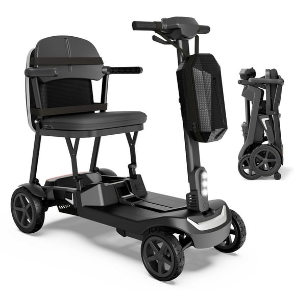EAGLOG YL-985s Foldable Mobility Scooter for Seniors, 43Lbs Lightweight Aluminum Electric Wheelchair, 2 Lithium Battery, Black