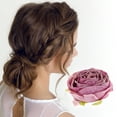 thumbnail image 2 of Unique Bargains 1 Pc Fashion Simulation Rose Hair Clips Hairdo Clip Dark Purple, 2 of 5