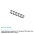 thumbnail image 4 of Unique Bargains Fully Threaded Rod M12 x 50mm 1.75mm Thread Pitch 304 Stainless Steel Right Hand Threaded Rods Bar Studs 15 Pack, 4 of 4