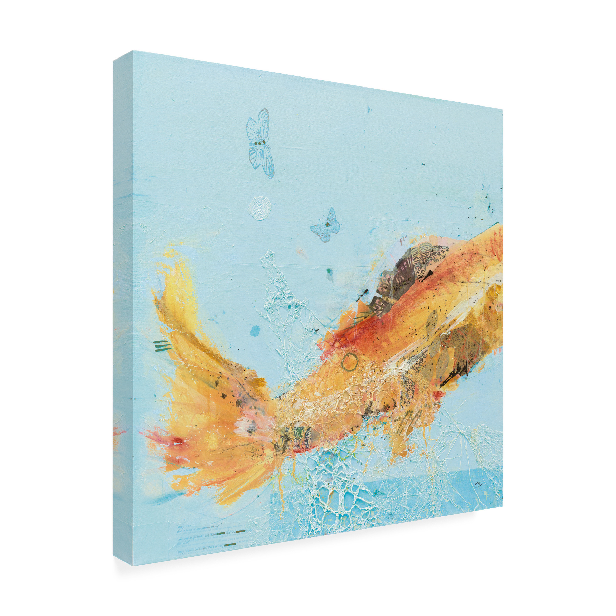 Trademark Fine Art 'Fish in the Sea I Aqua' Canvas Art by Kellie Day