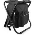 thumbnail image 1 of Tabouret de Sac à Dos Pliant Portable avec Compartiment Réfrigérant, Noir, 1 of 6