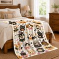 thumbnail image 6 of Halloween Cats and Dogs with Pumpkins, Playful Holiday Style for Pet Lovers, Cute Costume Pet Pattern and Halloween Gift, Cozy Flannel Blanket for Family Room and Playroom, Home Decor, 6 of 8