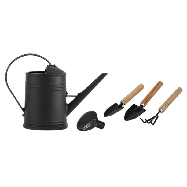 Regadera de boca larga, regadera de jardín, boquilla larga, herramientas de jardinería, aspersor de riego para plantas de exterior, plantas de Negro