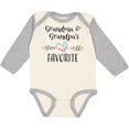 thumbnail image 3 of Inktastic Grandma and Grandpas Favorite- Heart Grandchild Boys or Girls Long Sleeve Baby Bodysuit, 3 of 5