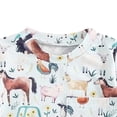 thumbnail image 4 of UngA Country Baby Clothes Boy Western Cow Print Short Sleeve Romper Bodysuit Ribbed One Piece Jumpsuit Newborn Infant Summer Outfit (Blue,0-3 Months), 4 of 6