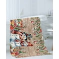thumbnail image 3 of Brown Wood Snowman Christmas Bath Towels for Bathroom Set,Luxury Microfiber Towels Gifts for Women,Quick Dry Beach Hand Hair Face Towel and Dish Washcloth,Xmas Poinsettia Winter Gifts Towels+Set, 3 of 7