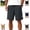 Gray, variant on Ice Silk Shorts Men Summer Casual Big and Tall Shorts Sport Knee Length Short Pants Elastic Waist Wide Leg Bottoms (Black, XS)
