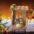 thumbnail image 4 of Holy Family Nativity Figurine Jesus Manger Scene Statue Miniature Mary Joseph Sculpture 3inch Mini Little People Figure Ornament for Holiday Party Home Tabletop Decor, 4 of 7