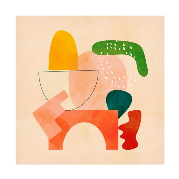 Trademark Fine Art Ana Rut Bre Shapes Play2 Canvas Wall Art