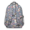 thumbnail image 3 of Border Collie Dog and Flower Florals Backpack for School,Cute School Bag,Schoolbag with Adjustable Shoulder Straps & Padded Back,16.9 Inch, 3 of 5