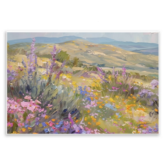 Stupell Industries High Desert Flowers Landscape & Nature Painting Unframed Art Print Wall Art, 15 x 10