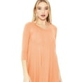 thumbnail image 4 of Women's Relexed Fit 3/4 Sleeve Round Neck A-Line Long Dress, 4 of 4
