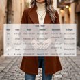 thumbnail image 2 of cocolona Pea Coats for Women Solid Color Elegant Notched Lapel Single Breasted Overcoat Slim Fit Pleated Hem Long Jacket, 2 of 7