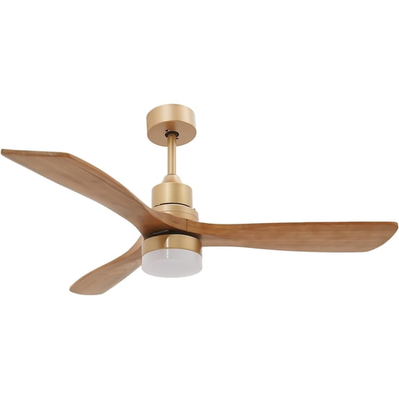 Miumaeov 48" Ceiling Fan with Remote and Dimmable Light, 3 Blade Wood Ceiling Fans with 6 Speeds and Timer, Noiseless Reversible Motor for Living Room Bedroom Patios
