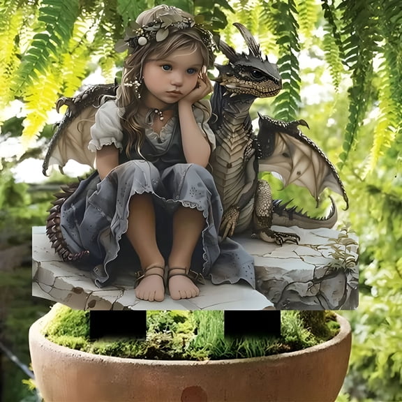 RAIRSKY Garden Fairy Statues Outdoor Garden Fairy Ornaments,Figurine Decor for Lawn Yard Art Porch Patio Housewarming Garden Unique Gifts for Mom Grandma