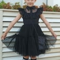 thumbnail image 4 of Toddler Girls Dance Black Dress Halloween Party Cosplay Outfit, 4 of 5