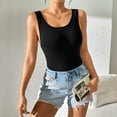 thumbnail image 4 of LANBAOSI Tank Top Bodysuit for Women Sexy Sleeveless Black Backless Tops, Crew Neck Size M, 4 of 7